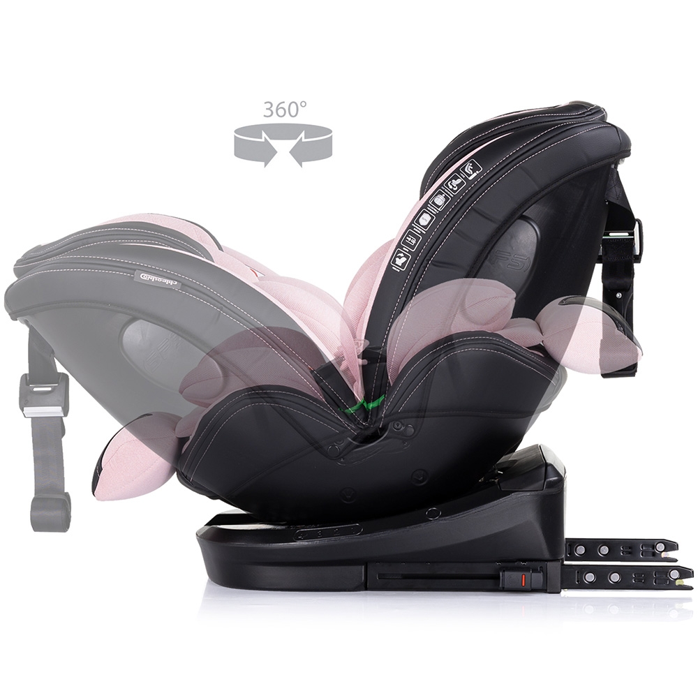 Scaun auto Chipolino Hypnotic Marshmallow I-Size 40-150 cm cu sistem Isofix, Top tether, Sezut rotativ - 5