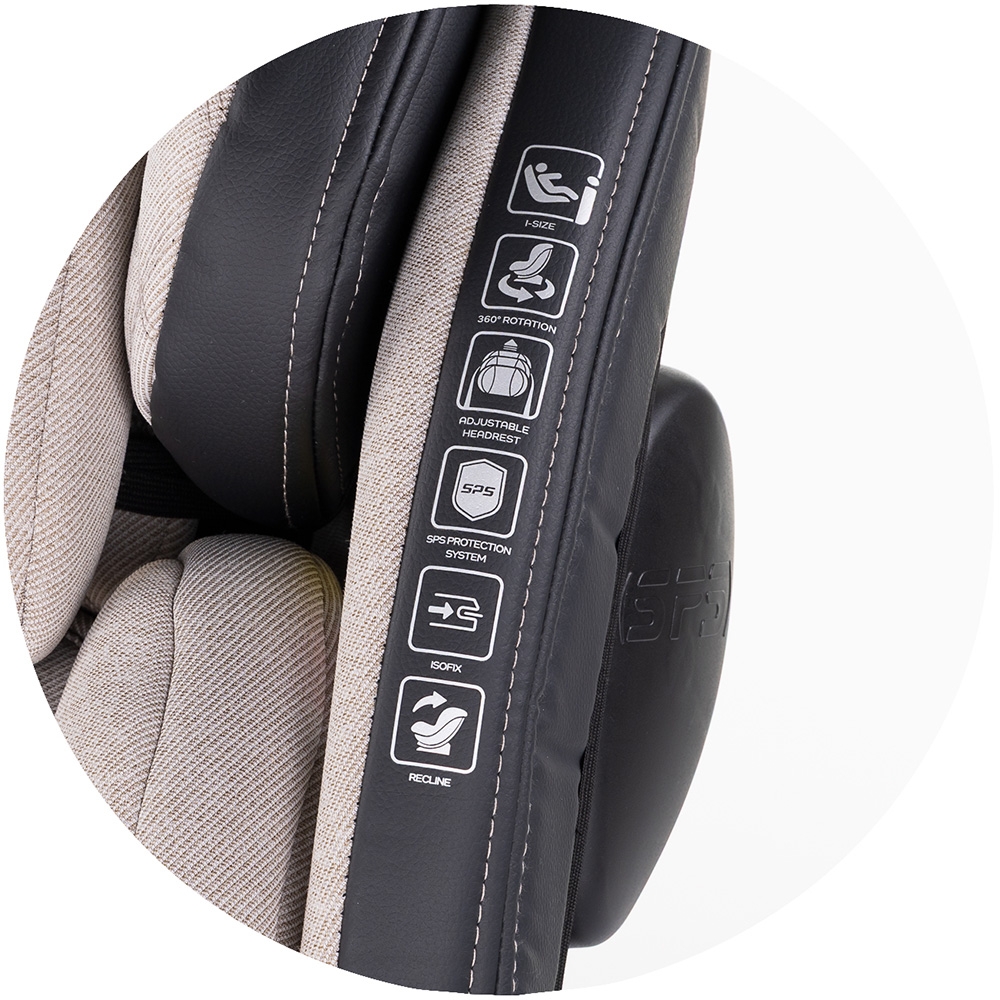 Scaun auto Chipolino Hypnotic Tiramisu I-Size 40-150 cm cu sistem Isofix, Top tether, Sezut rotativ - 4