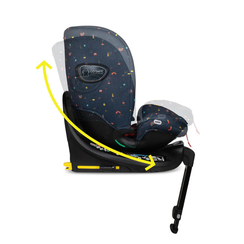 Scaun auto Cosatto All in All Extra Doodle Days 40-150 cm I-Size, Testare ADAC, Isofix, SIPS, Rotatie 360, Tetiera reglabila - 3