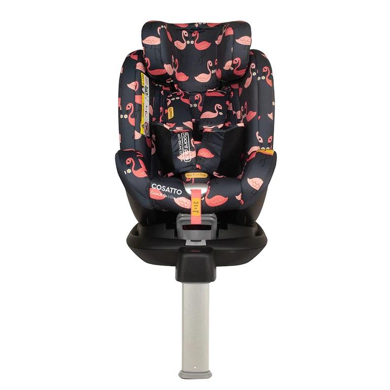Scaun auto Cosatto Come and Go Pretty Flamingo I-Size, Rotativ 360, Isofix, 40-105 cm - 1