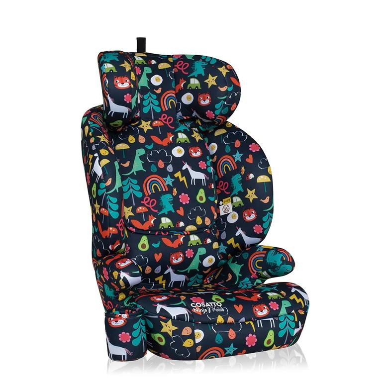Scaun auto Cosatto Ninja 2 I-Size Carnival cu isofix, tetiera reglabila, cotiere, suport pahar, husa lavabila - 1
