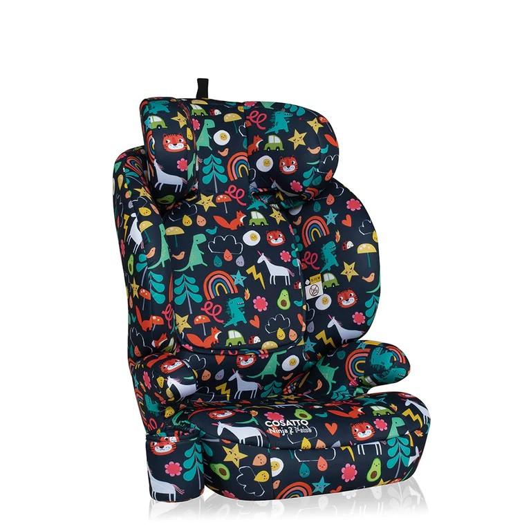 Scaun auto Cosatto Ninja 2 I-Size Carnival cu isofix, tetiera reglabila, cotiere, suport pahar, husa lavabila - 5