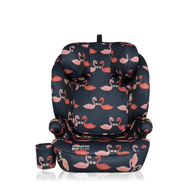 Scaun auto Cosatto Ninja 2 I-Size Pretty Flamingo cu isofix, tetiera reglabila, cotiere, suport pahar, husa lavabila - 6