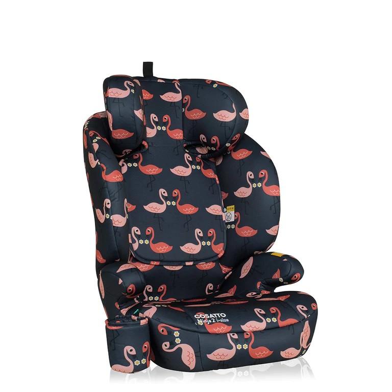 Scaun auto Cosatto Ninja 2 I-Size Pretty Flamingo cu isofix, tetiera reglabila, cotiere, suport pahar, husa lavabila - 2