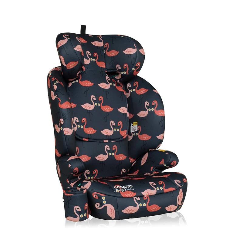 Scaun auto Cosatto Ninja 2 I-Size Pretty Flamingo cu isofix, tetiera reglabila, cotiere, suport pahar, husa lavabila - 3