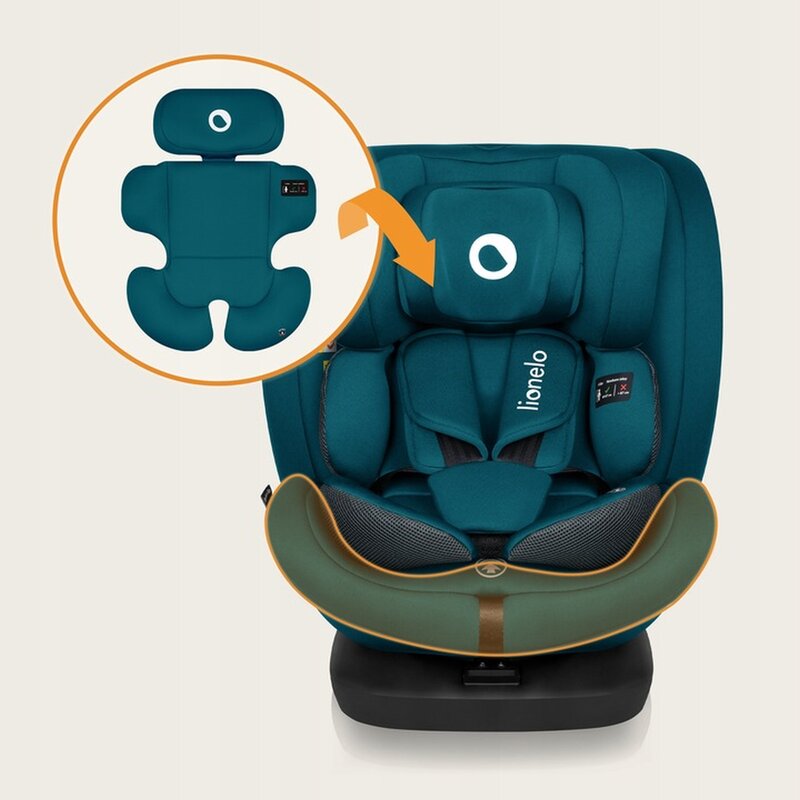 Scaun auto, Lionelo, Bastiaan i-Size, 4 in 1, Protectie laterala, Spatar inclinabil in 4 pozitii, Tetiera reglabila in 7 pozitii, Rotire 360 grade, Top Tether, 0-36 Kg, 40-150 cm, Isofix, Conform ECE R12903, Albastru Indigo - 1 | YEO