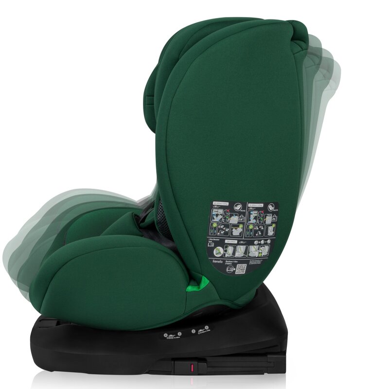 Scaun auto, Lionelo, Bastiaan i-Size, 4 in 1, Protectie laterala, Spatar inclinabil in 4 pozitii, Tetiera reglabila in 7 pozitii, Rotire 360 grade, Top Tether, 0-36 Kg, 40-150 cm, Isofix, Conform ECE R12903, Verde - 1 | YEO