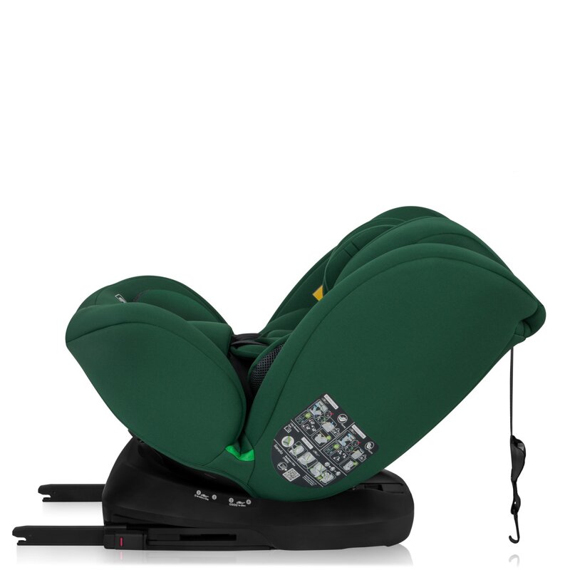 Scaun auto, Lionelo, Bastiaan i-Size, 4 in 1, Protectie laterala, Spatar inclinabil in 4 pozitii, Tetiera reglabila in 7 pozitii, Rotire 360 grade, Top Tether, 0-36 Kg, 40-150 cm, Isofix, Conform ECE R12903, Verde - 4