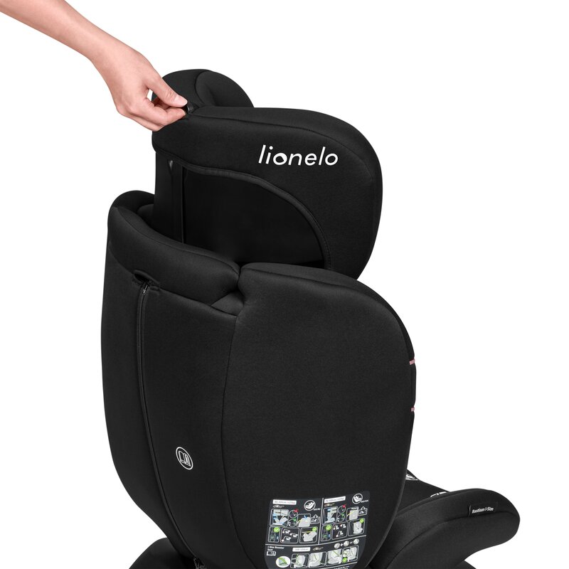 Scaun auto, Lionelo, Bastiaan i-Size, 4 in 1, Protectie laterala, Spatar inclinabil in 4 pozitii, Tetiera reglabila in 7 pozitii, Rotire 360 grade, Top Tether, 0-36 Kg, 40-150 cm, Isofix, Conform ECE R12903, Roz deschis - 2