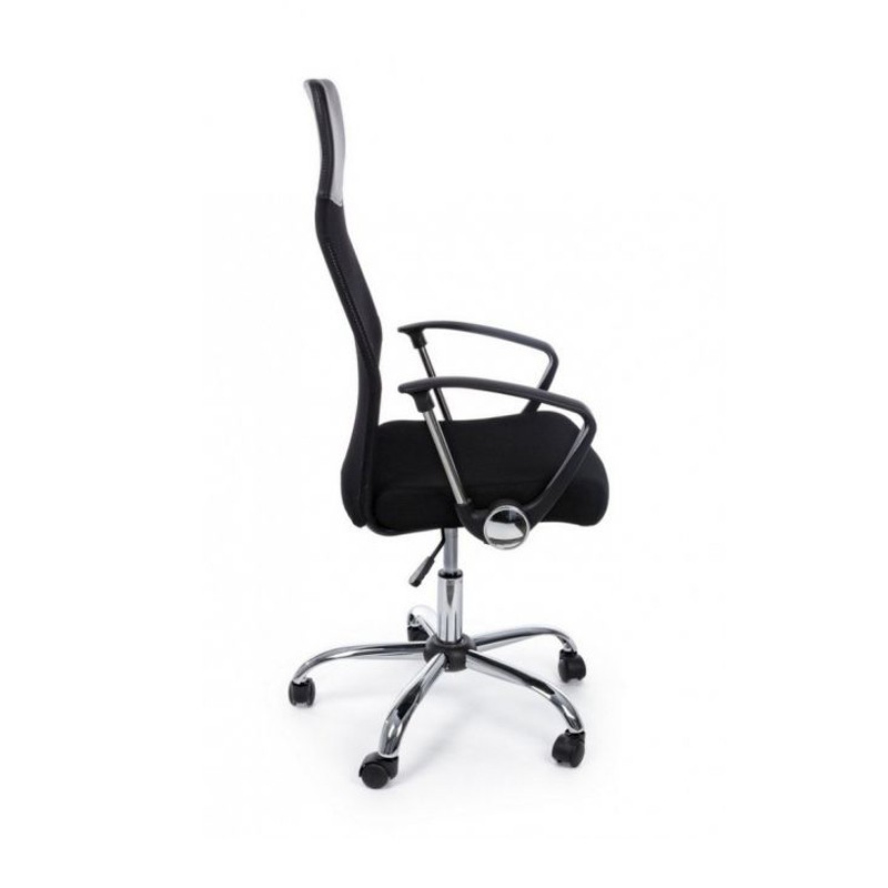 Scaun ergonomic de birou, directorial, spatar inalt, inaltime reglabila, sezut inclinabil, negru - 3