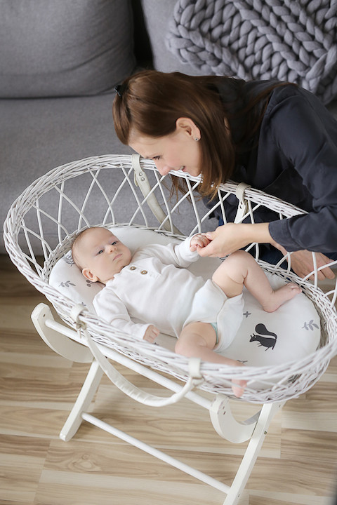 Set 2 cearceafuri cu elastic pentru landoucosulet bebe Bumbac EucaliptPuncte Sleepee - 3
