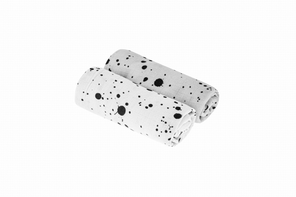 Set 2 scutece muselina Bambus AlbGri 75x75 cm Sleepee
