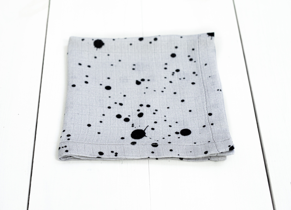 Set 3 Museline din bambus Dots AlbastruAlbGri Sleepee - 3