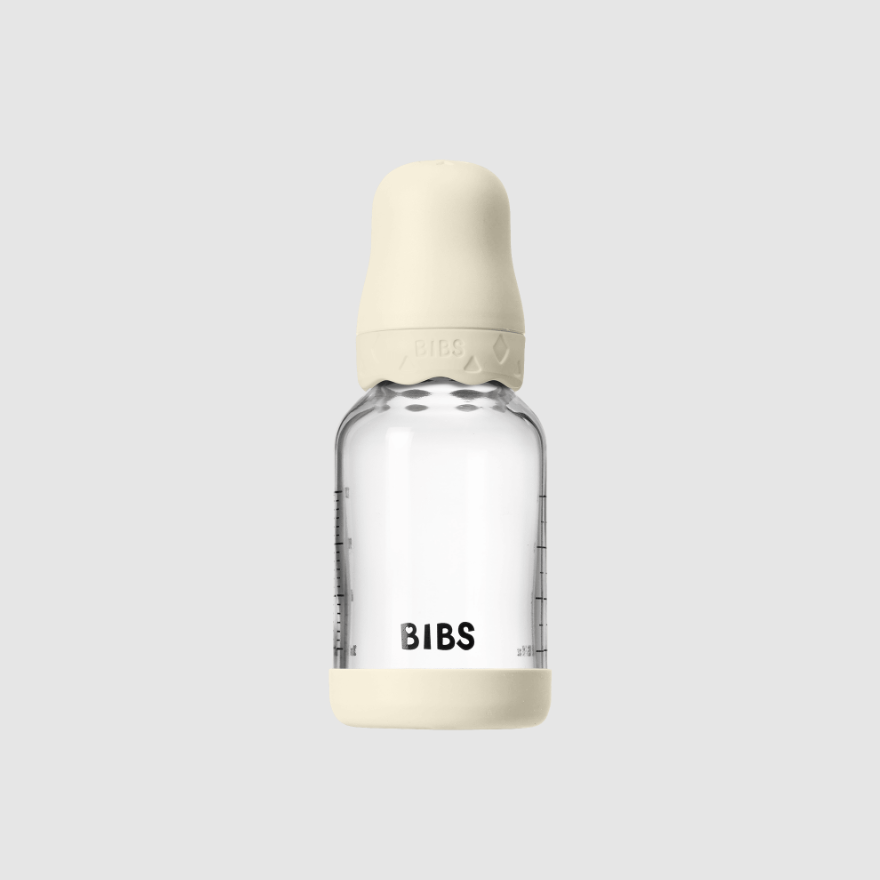 Set complet biberon Boheme din sticla anticolici cu tetina din latex, flux lent, 120 ml Ivory - 1 | YEO