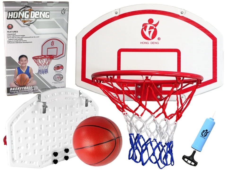 Set cos de baschet Hong Deng cu minge si pompa - 3 | YEO
