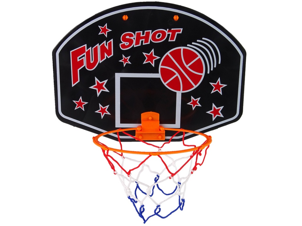 Set cos de baschet cu minge si pompa Fun Shot
