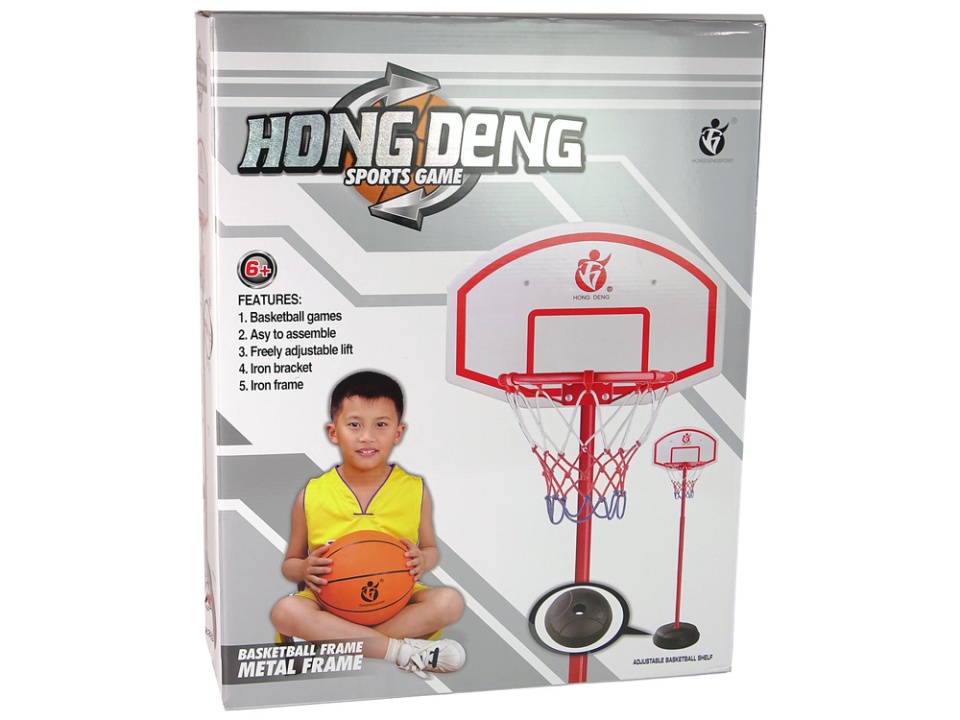 Set cos de baschet cu minge si pompa Hong Deng - 3 | YEO