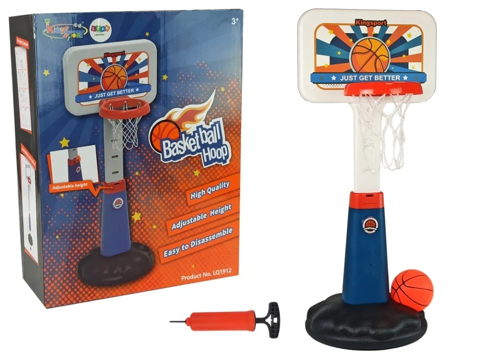 Set cos de baschet pentru copii 125 cm cu minge si pompa