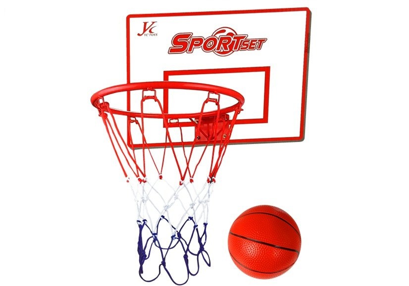 Set cos de baschet pentru copii cu minge si pompa de umflat