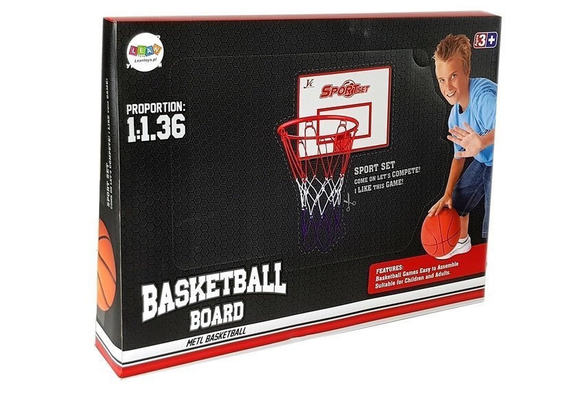 Set cos de baschet pentru copii cu minge si pompa de umflat - 1 | YEO