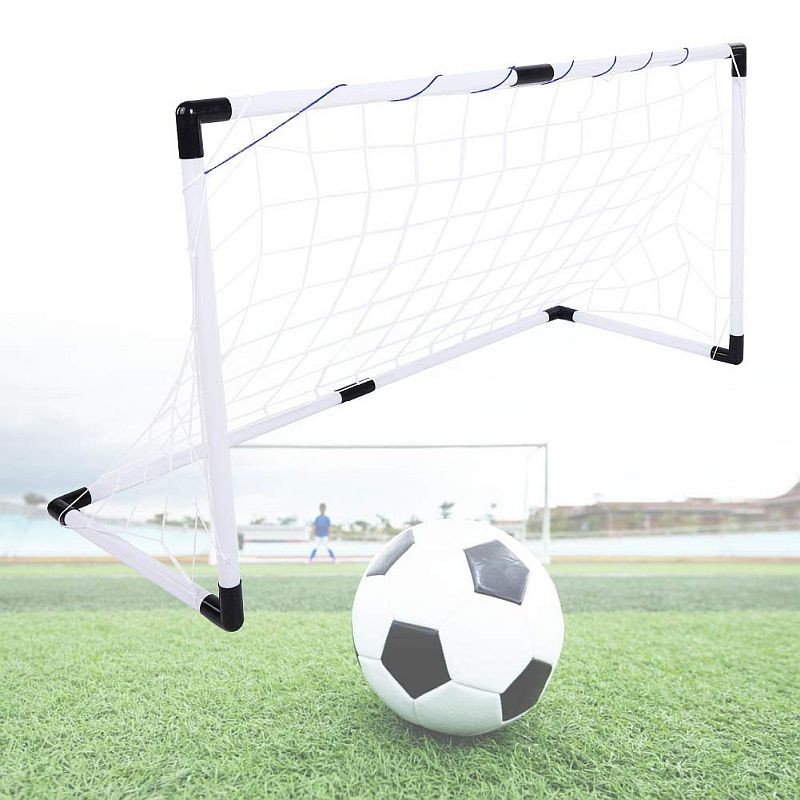 Set fotbal, 2 porti fotbal, minge si pompa, 92x61x48 cm, alb negru - 1 | YEO
