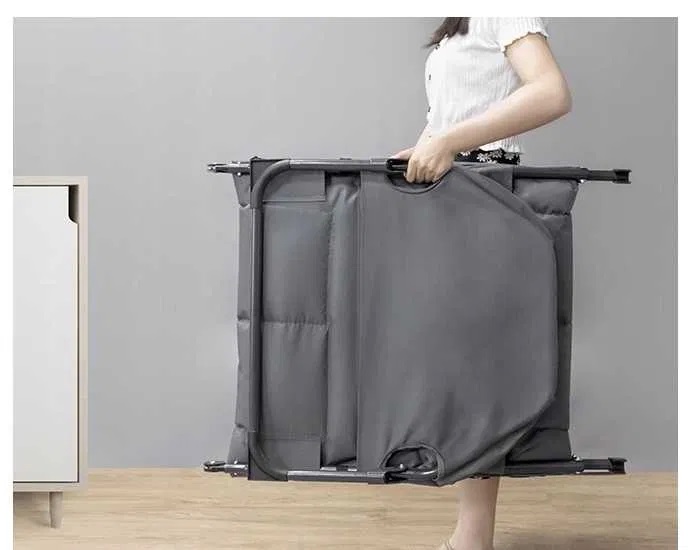 Sezlong pliabil, Ikonka, structura solida din otel, cu spatar reglabil pe 5 trepte si saltea confortabila inclusa, dimensiune 190 x 63 x 30 cm, Grey - 2 | YEO