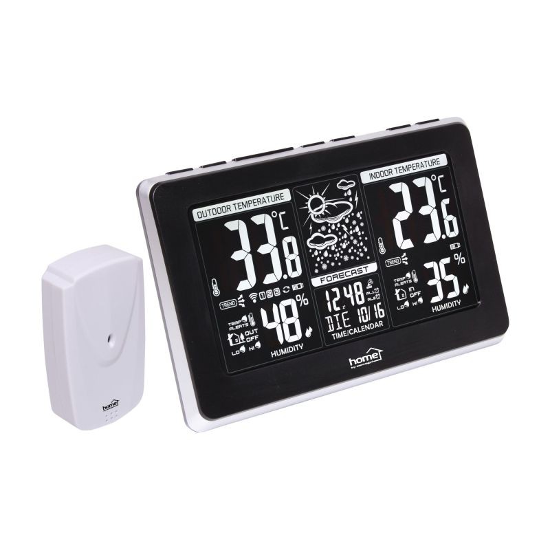 Statie meteo cu emitator extern, afisaj lcd, ceas calendar, interiorexterior