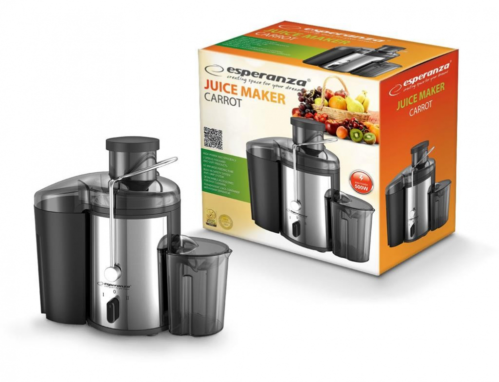 Storcator de fructe 2 viteze, putere 500w, esperanza carrot - 1 | YEO
