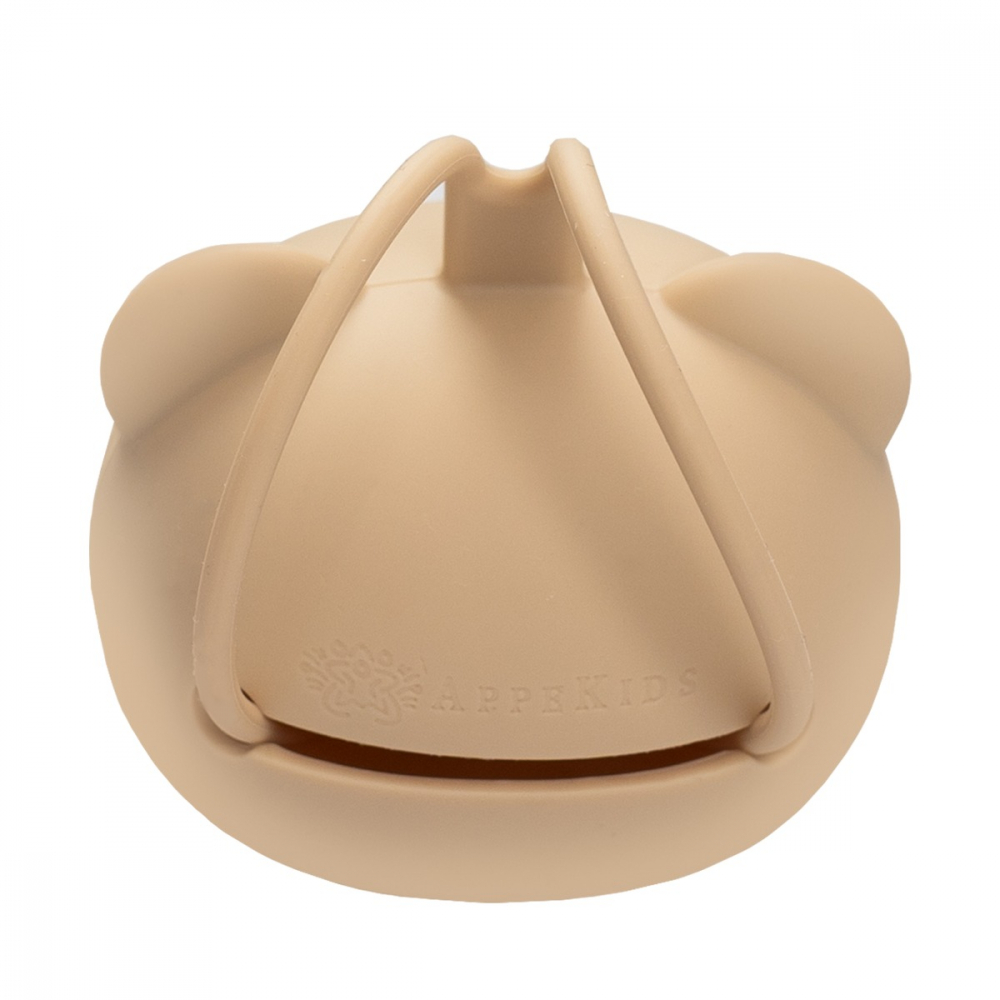 Suport pentru suzeta din silicon AppeKids The Little Bear Bubble Beige - 1 | YEO