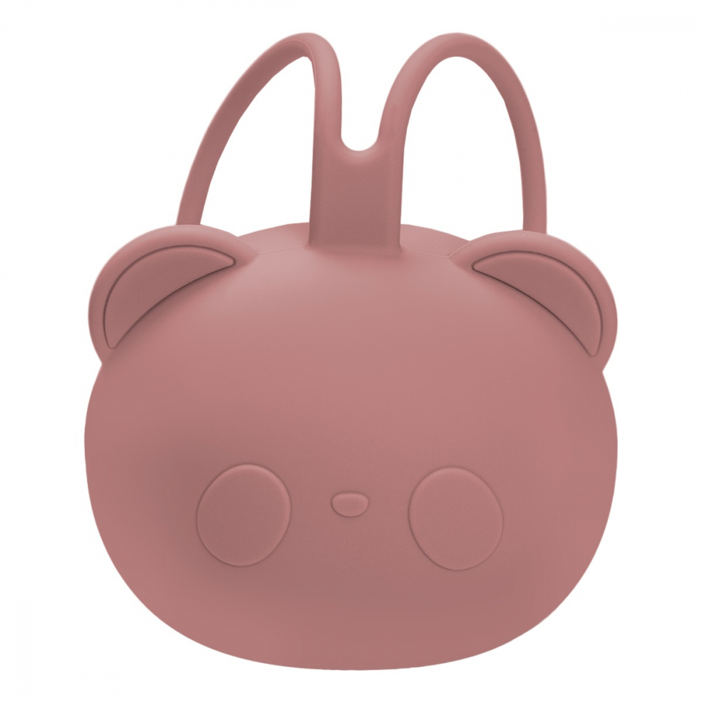 Suport pentru suzeta din silicon AppeKids The Little Bear Old Rose