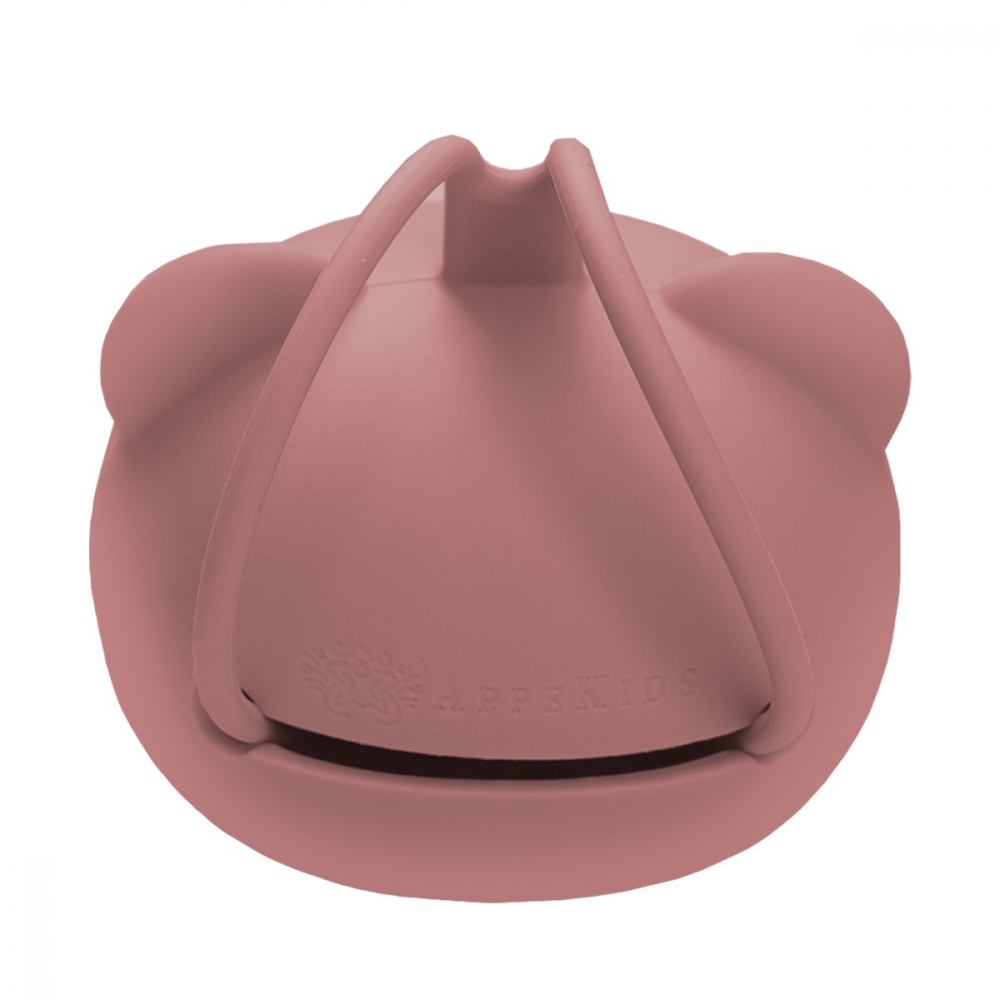 Suport pentru suzeta din silicon AppeKids The Little Bear Old Rose - 1 | YEO