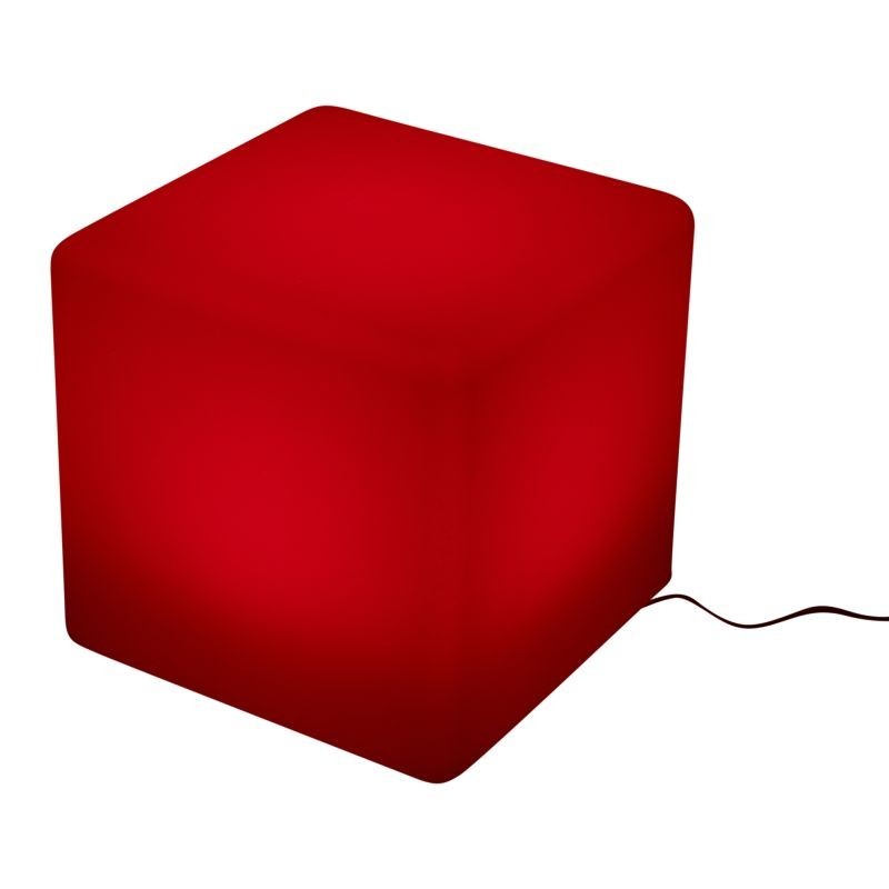 Taburet tip cub iluminat led, 40x40 cm, 16 culori, 4 moduri, control telecomanda - 6