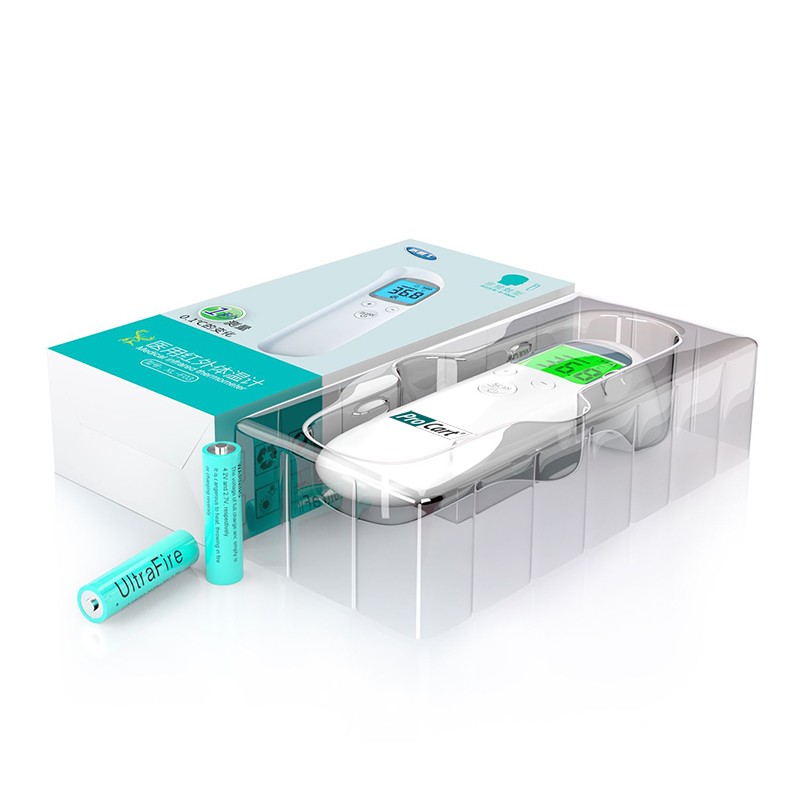 Termometru digital non contact led, corp si suprafete, cu infrarosu, dispozitiv medical, memorie, alarma - 1 | YEO