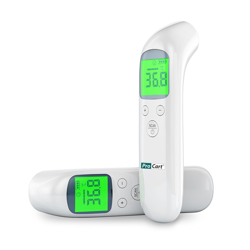 Termometru digital non contact led, corp si suprafete, cu infrarosu, dispozitiv medical, memorie, alarma - 2 | YEO