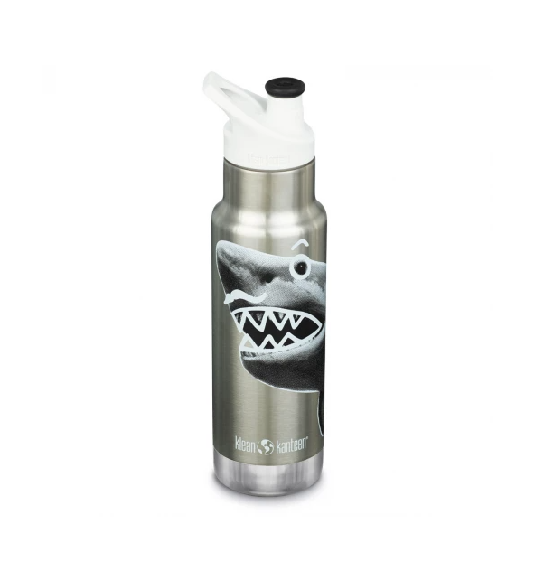 Termos ingust cu capac Sport Kid Classic Klean Kanteen Mr Shark 355 ml