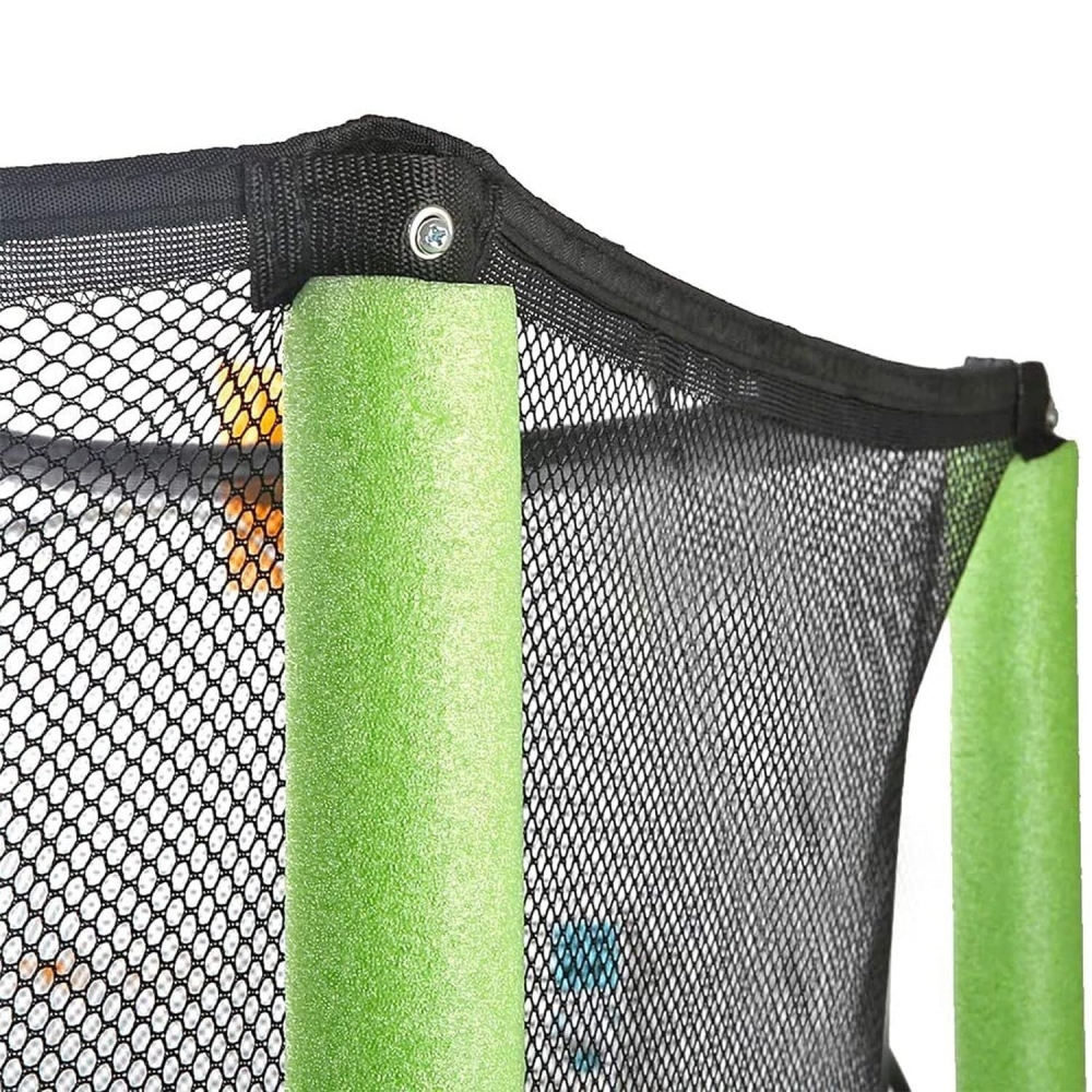 Trambulina copii, diametru 140 cm, maxim 45 kg, cu plasa de protectie, scara acces, verde - 1 | YEO