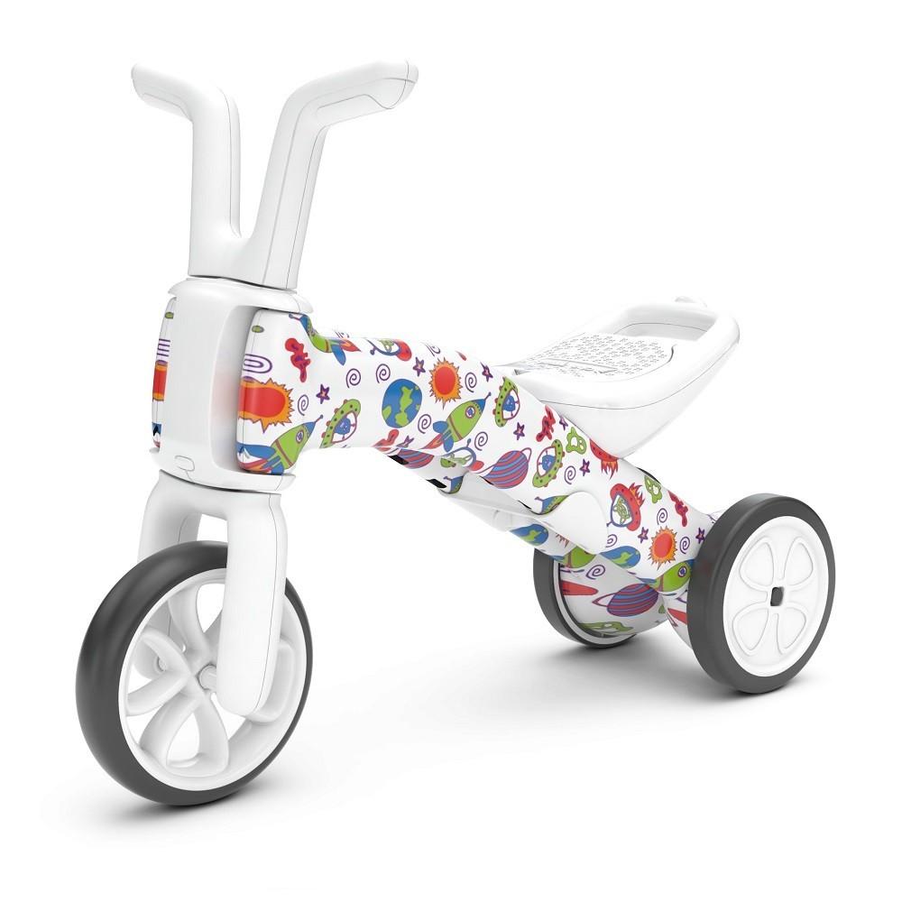 Tricicleta pentru copii Chillafish Bunzi Monsters 2 in 1 transformabila in bicicleta fara pedale, scaun usor reglabil, roti din cauciuc sintetic, spatiu depozitare jucarii, greutate admisa 25 kg - 1
