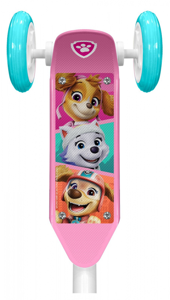 Trotineta Stamp Paw Patrol Pink cu 3 roti, ghidon reglabil, platforma antiderapanta
