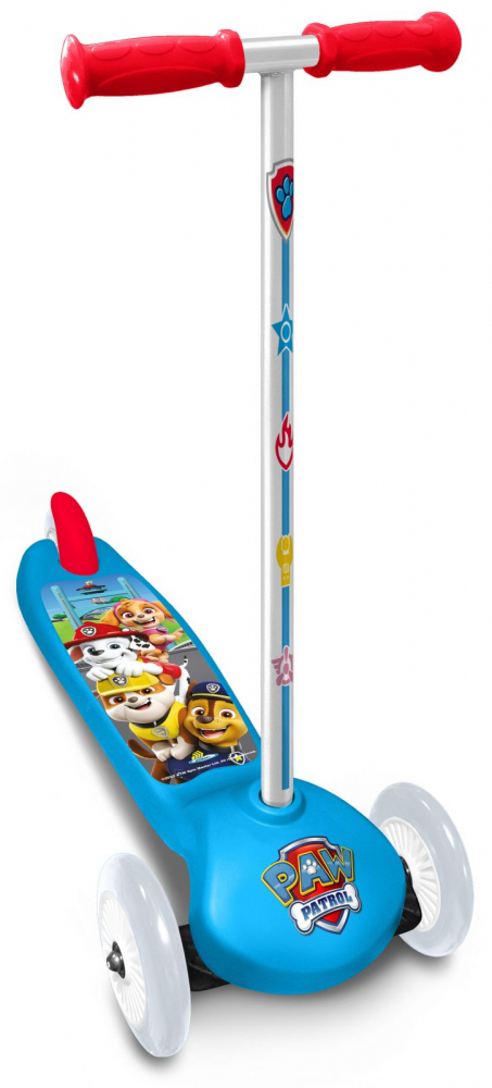 Trotineta intuitiva pentru copii, Stamp, cu 3 roti din PVC, Platforma antiderapanta, Paw Patrol