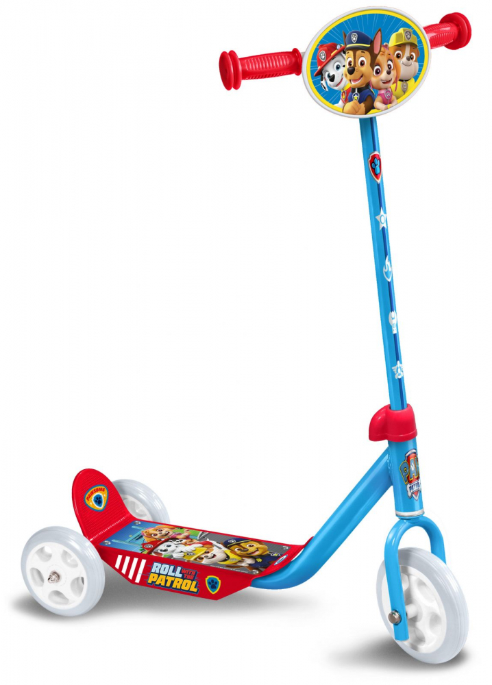 Trotineta pentru copii, stamp, cadru din otel, ghidon reglabil, manere ergonomice, platforma antiderapanta, Paw Patrol