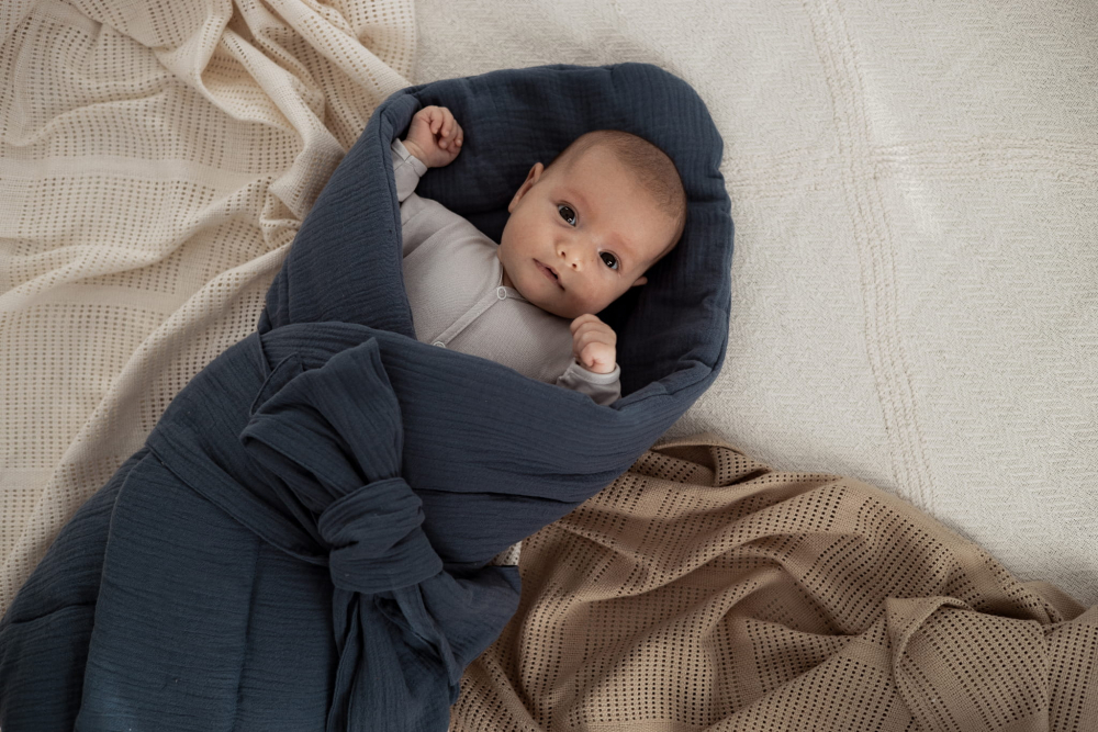 Wrap Babyhorn pentru nou nascut Petrol Sleepee