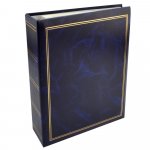 Album foto classic 23x28 cm, 50 pagini albe autoadezive, tip caiet mecanic culoare albastru