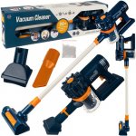 Aspirator vertical pentru copii, Iso Trade, design realist, cu sunete, 3 duze interschimbabile, perie electrica rotativa, si bilute imitatie de deseuri, Max Power