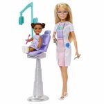 Set papusa Barbie blonda stomatolog