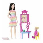 Set papusa Barbie bruneta profesoara