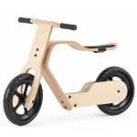 Bicicleta copii din lemn natural fara pedale RideMe MamaToyz, scaun reglabil de la 34 cm la 40 cm, cadru flexibil ce actioneaza ca o suspensie, de la 2 ani pana la 30 de kg