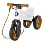 Bicicleta copii fara pedale 2 in 1 Funny Wheels Rider SuperSport Pearl, varsta 1-4 ani, transformabila din tricicleta cu doua roti spate in bicicleta cu o roata spate, anvelope de cauciuc plin, inaltime scaun 27-29 cm