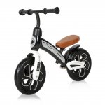 Bicicleta copii fara pedale Scout Black, de echilibru, roti din spuma EVA, scaun reglabil pe inaltime de la 30 cm pana la 33 cm, varsta 2-4 ani, maxim 25 de kg, ghidon reglabil in inaltime de la 49 cm pana la 51.5 cm