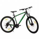 Bicicleta panther 29 inch, frane pe disc, 21 viteze, cadru otel, negru-verde