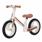Bicicleta  de echilibru pentru copii, fara pedale, pliabila, cu scaunelul si ghidonul reglabile pe inaltime, cu roti din cauciuc de 12 inch, Colibro Ciao Milky White
